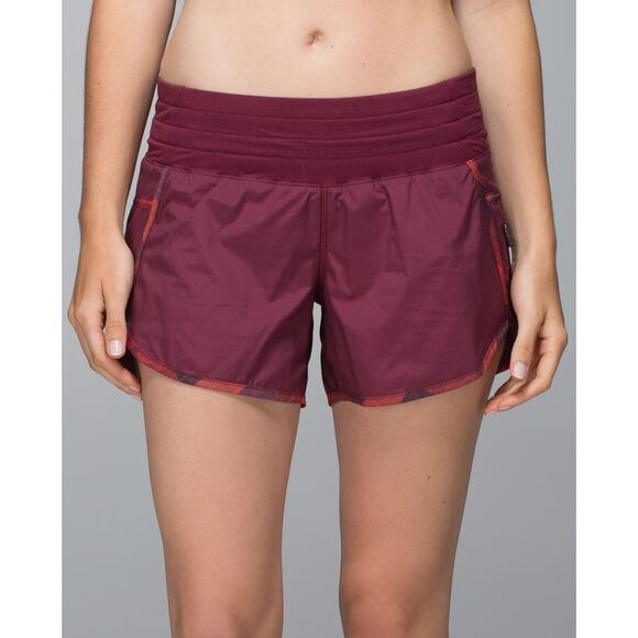 Lululemon Tracker Short II Stretch in Rust Berry Size 4 - Picture 9 of 10